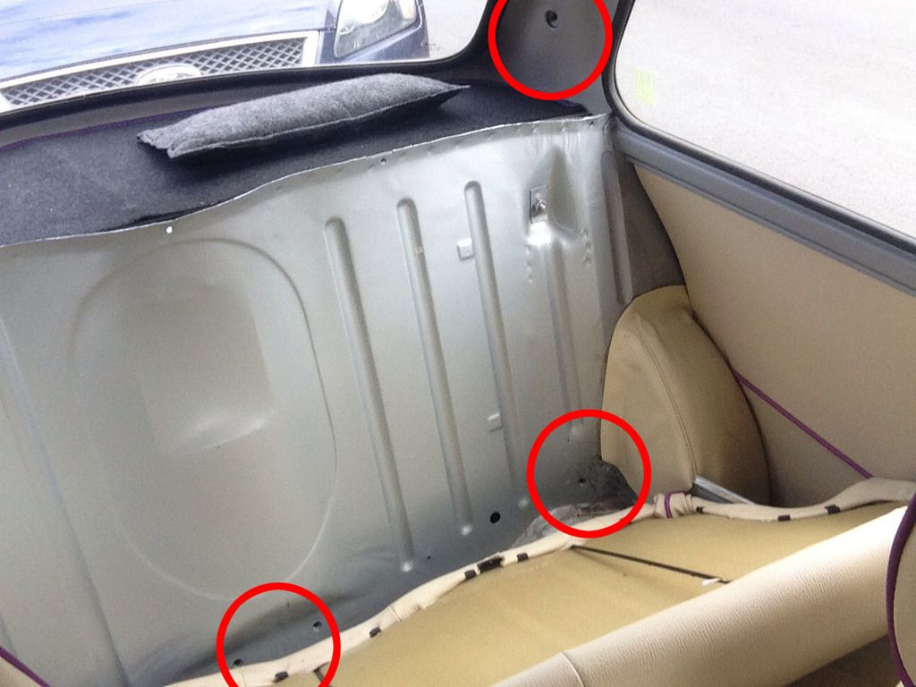 Rear Seat Belt Mounting Points Problems, Questions and Technical